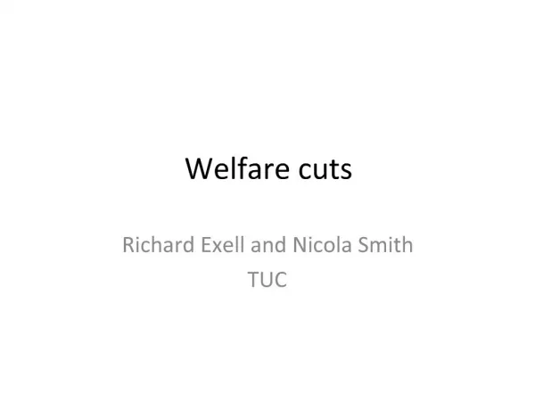 Welfare cuts