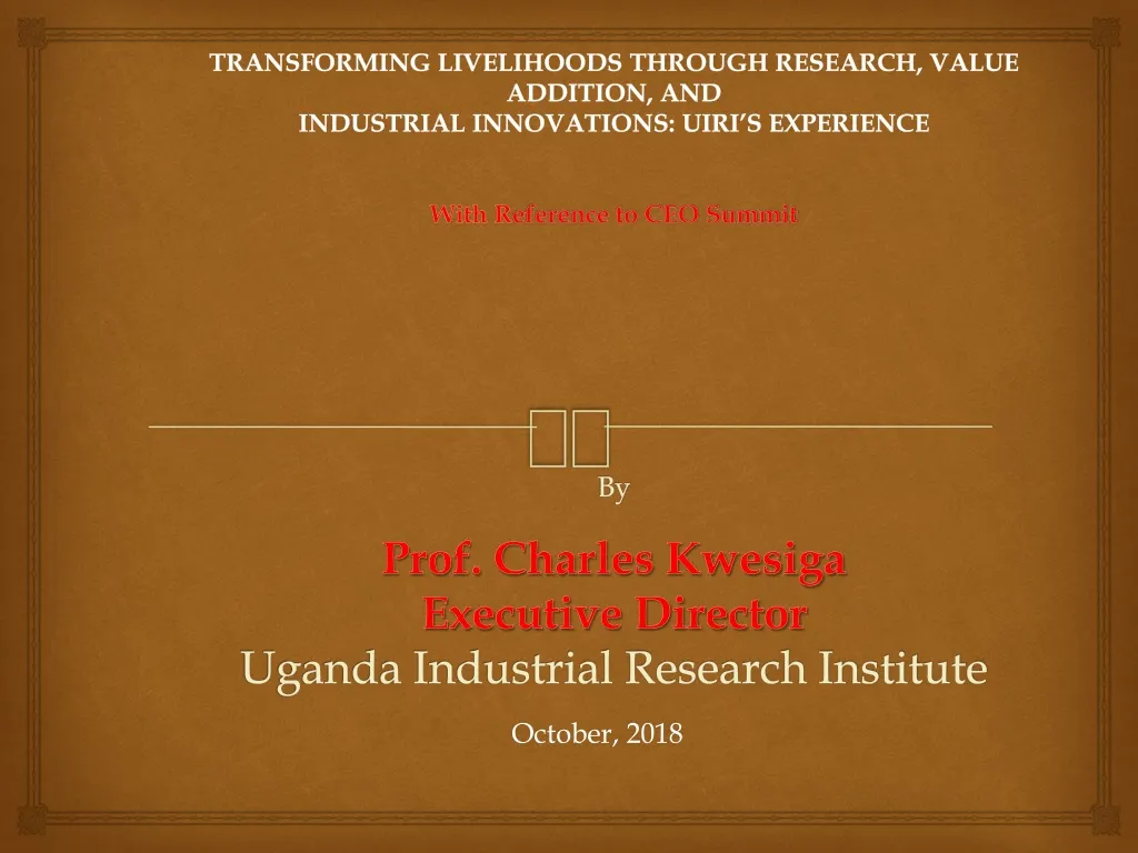 transforming livelihoods through research value