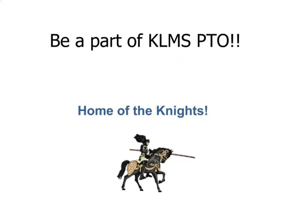 Be a part of KLMS PTO