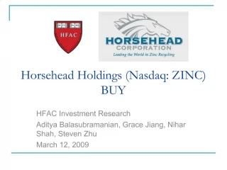 Horsehead Holdings Nasdaq: ZINC BUY - slide 1