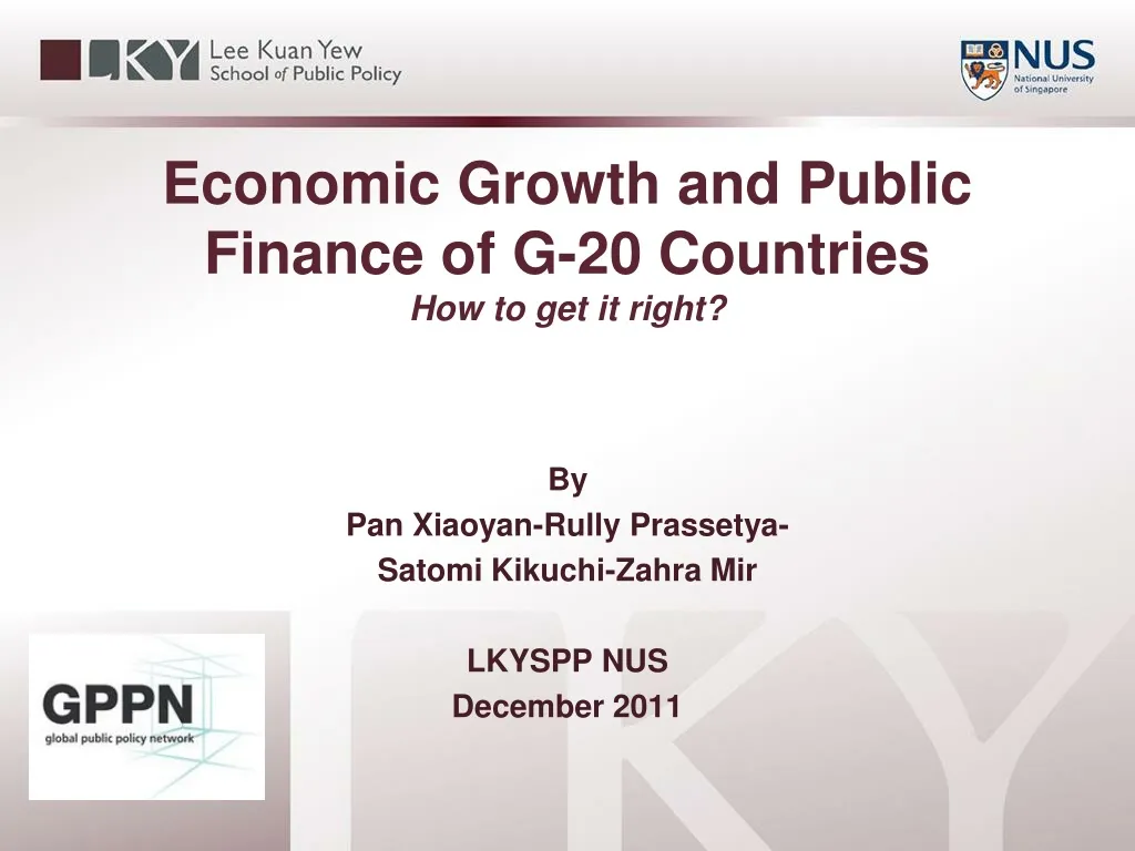 economic g rowth and public finance of g 20 countries how to get it right