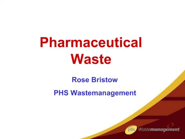 Pharmaceutical Waste