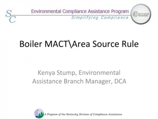 Boiler MACTArea Source Rule - slide 1