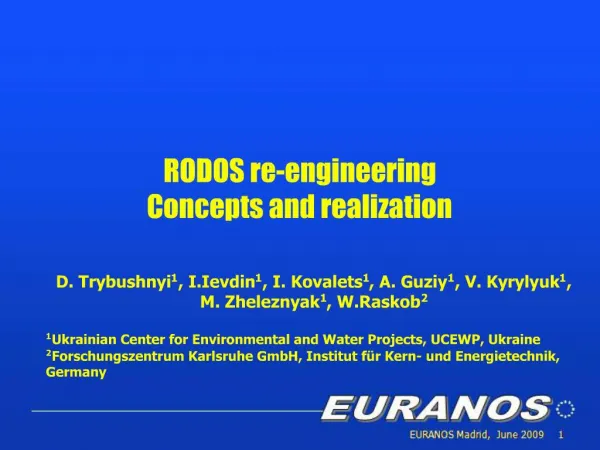 RODOS re-engineering Concepts and realization