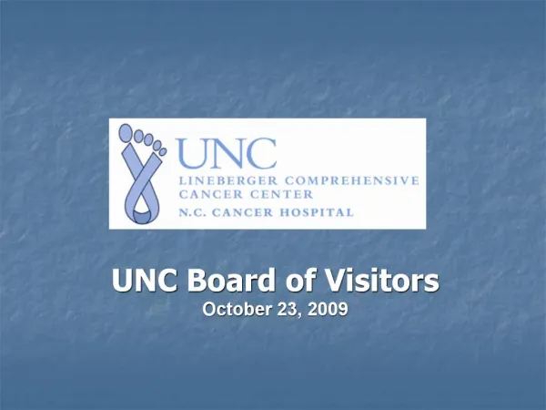 UNC Board of Visitors October 23, 2009