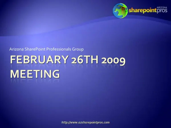 February 26th 2009 meeting