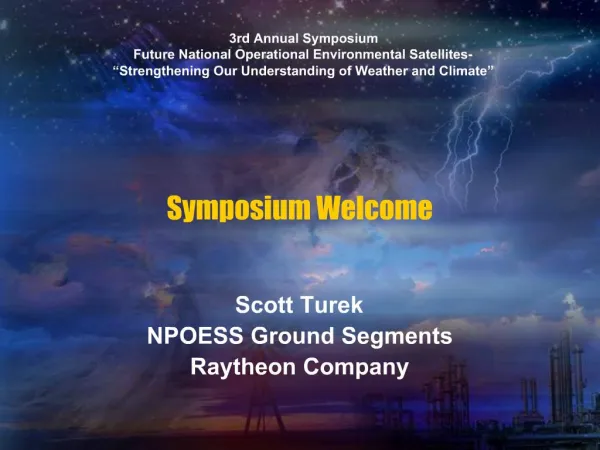 Symposium Welcome