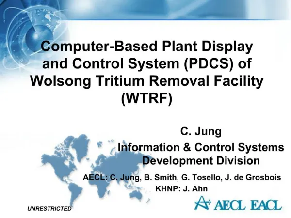 Computer-Based Plant Display and Control System PDCS of Wolsong Tritium Removal Facility WTRF