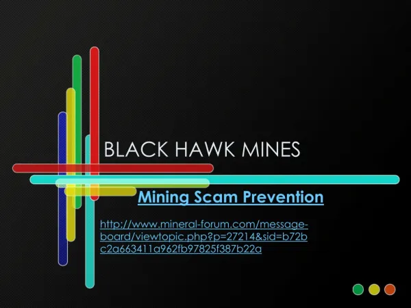 Black Hawk Mines - Mining Scam Prevention on Mineral Forum