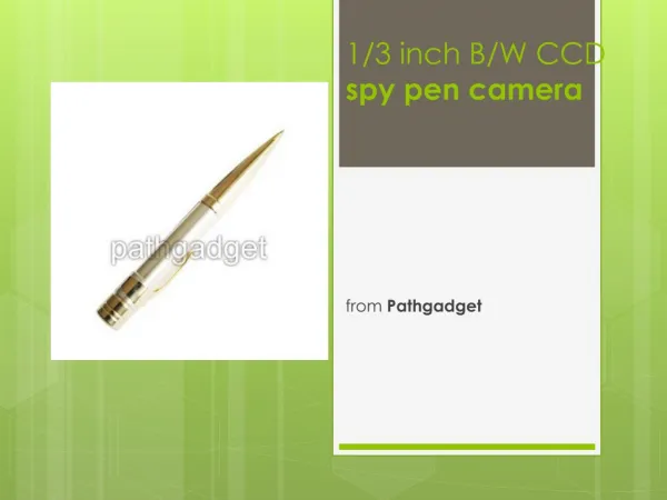 1/3 inch B/W CCD
 spy pen camera
