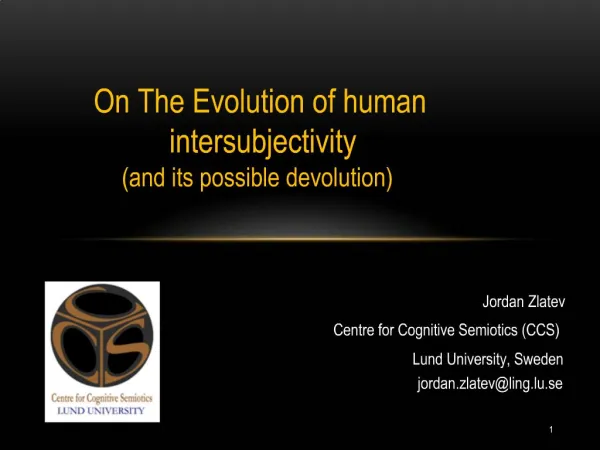 On The Evolution of human intersubjectivity and its possible devolution