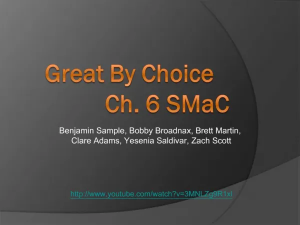 Great By Choice Ch. 6 SMaC