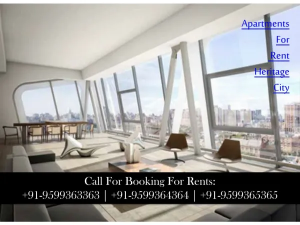 Apartments for Rent on MG Road Gurgaon Call:+91-9599363363 |