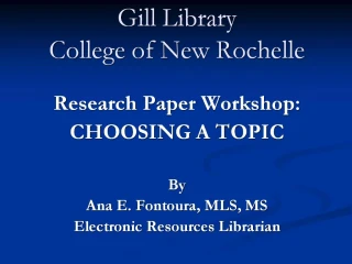 Gill Library College of New Rochelle