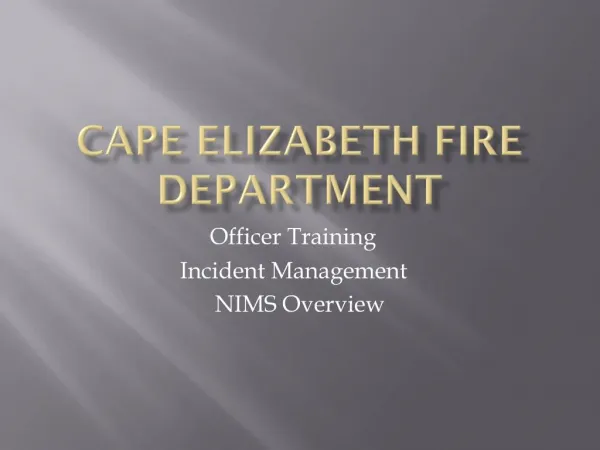 Cape Elizabeth Fire Department