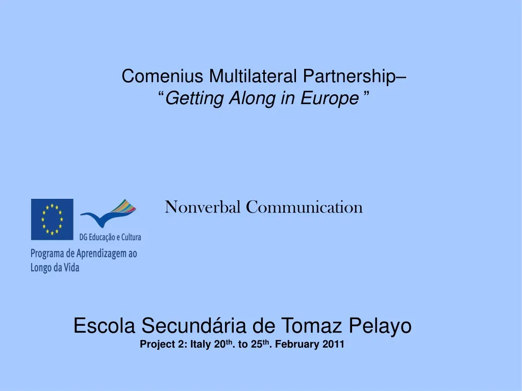 comenius multilateral partnership getting along