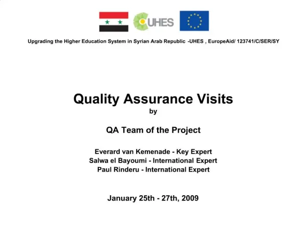 Upgrading the Higher Education System in Syrian Arab Republic - UHES, EuropeAid