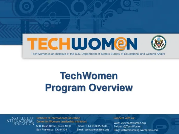 TechWomen Program Overview