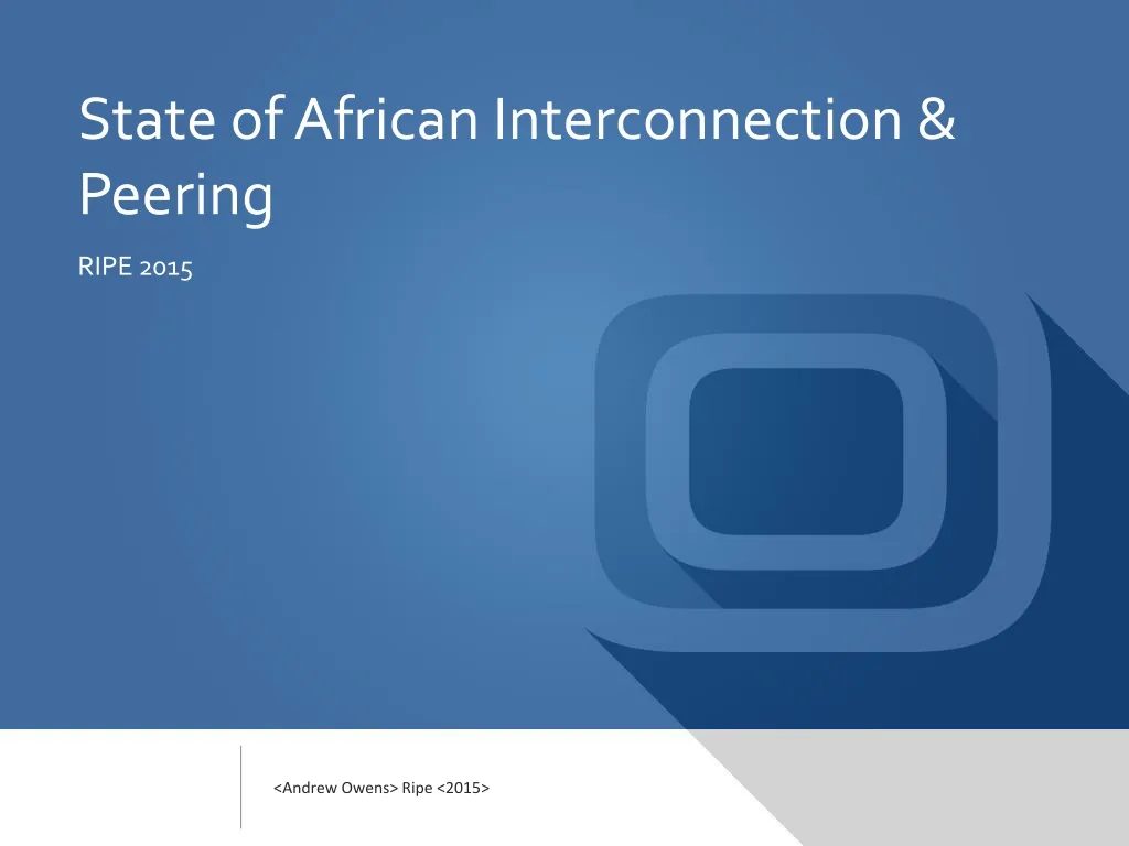 state of african interconnection peering