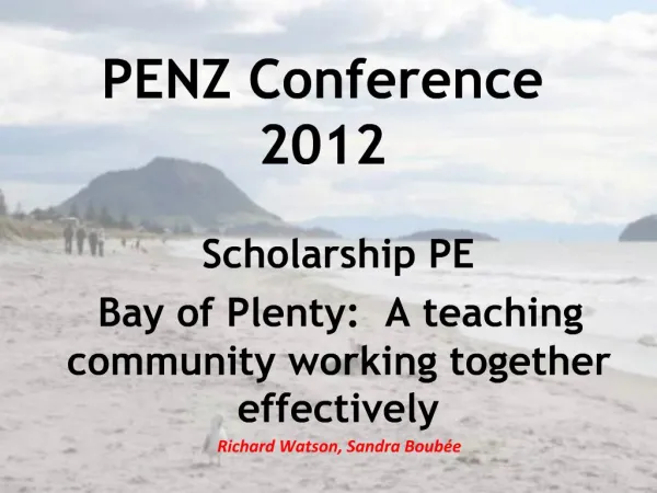 PENZ Conference 2012
