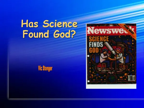 Has Science Found God