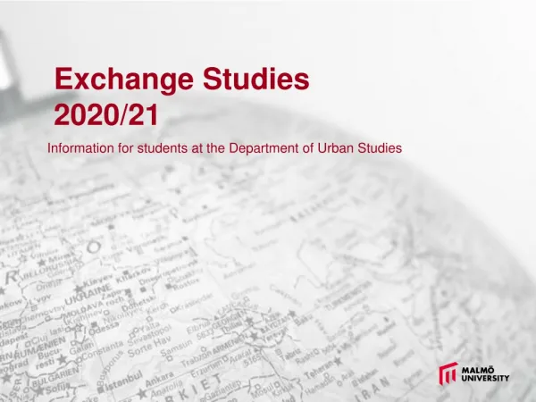 Exchange Studies 2020/21