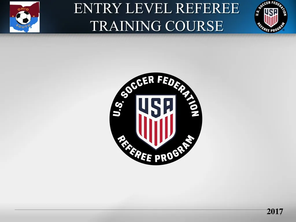 entry level referee training course