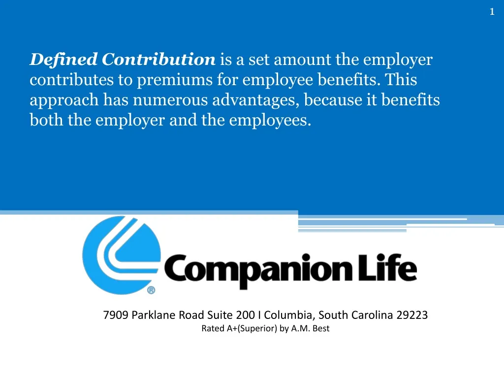 defined contribution is a set amount the employer