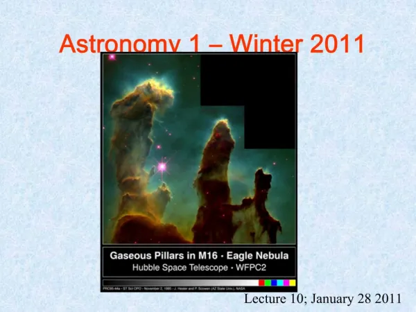 Astronomy 1 Winter 2011