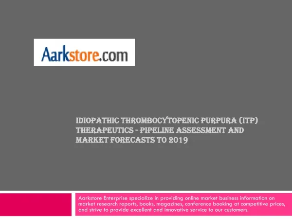 Idiopathic Thrombocytopenic Purpura (ITP) Therapeutics - Pip
