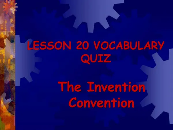 LESSON 20 VOCABULARY QUIZ