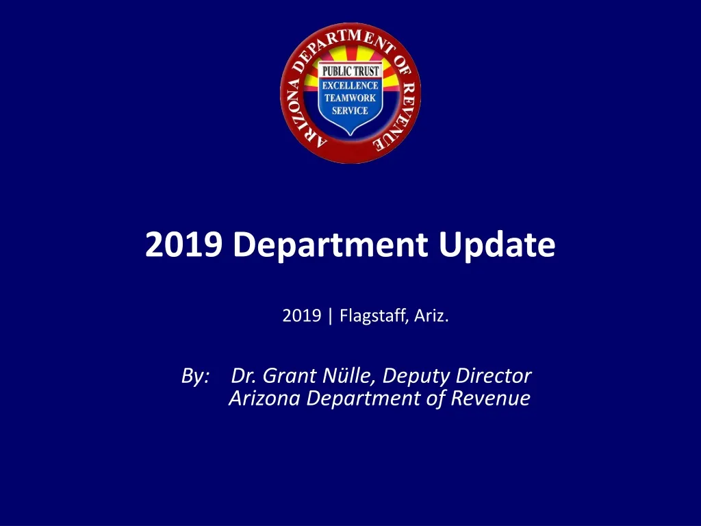 2019 department update