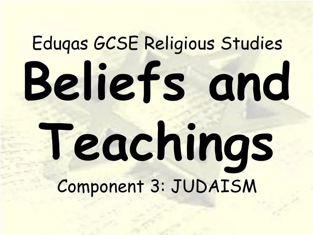 beliefs and teachings
