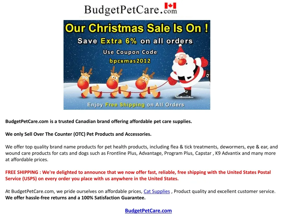 budgetpetcare com is a trusted canadian brand