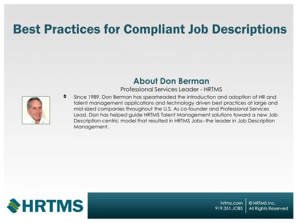 Best Practices for Compliant Job Descriptions