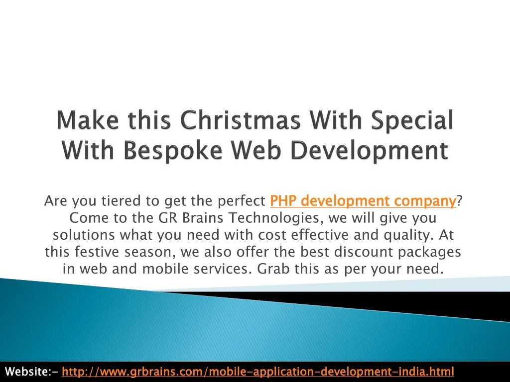 make this christmas with special with bespoke web development