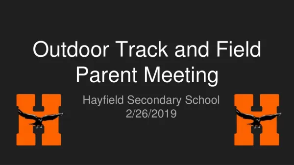 Outdoor Track and Field Parent Meeting