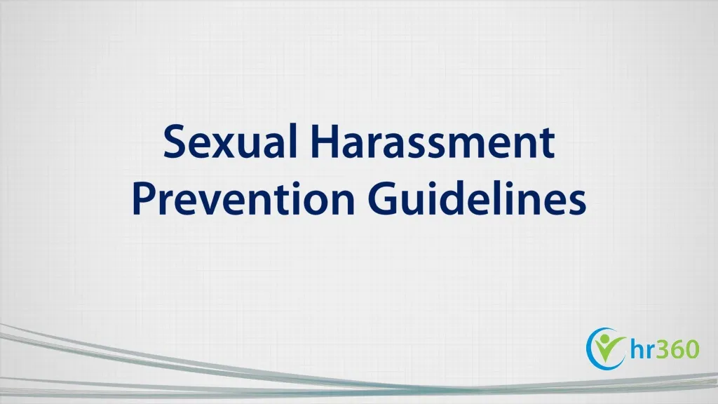 sexual harassment prevention guidelines