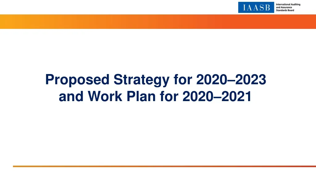 proposed strategy for 2020 2023 and work plan