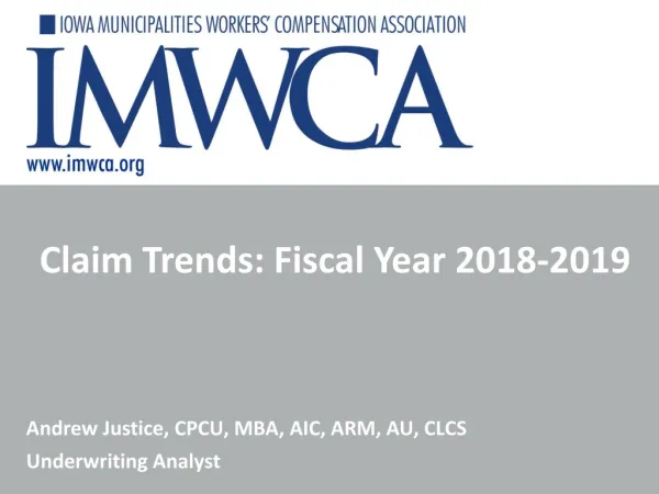 Claim Trends: Fiscal Year 2018-2019