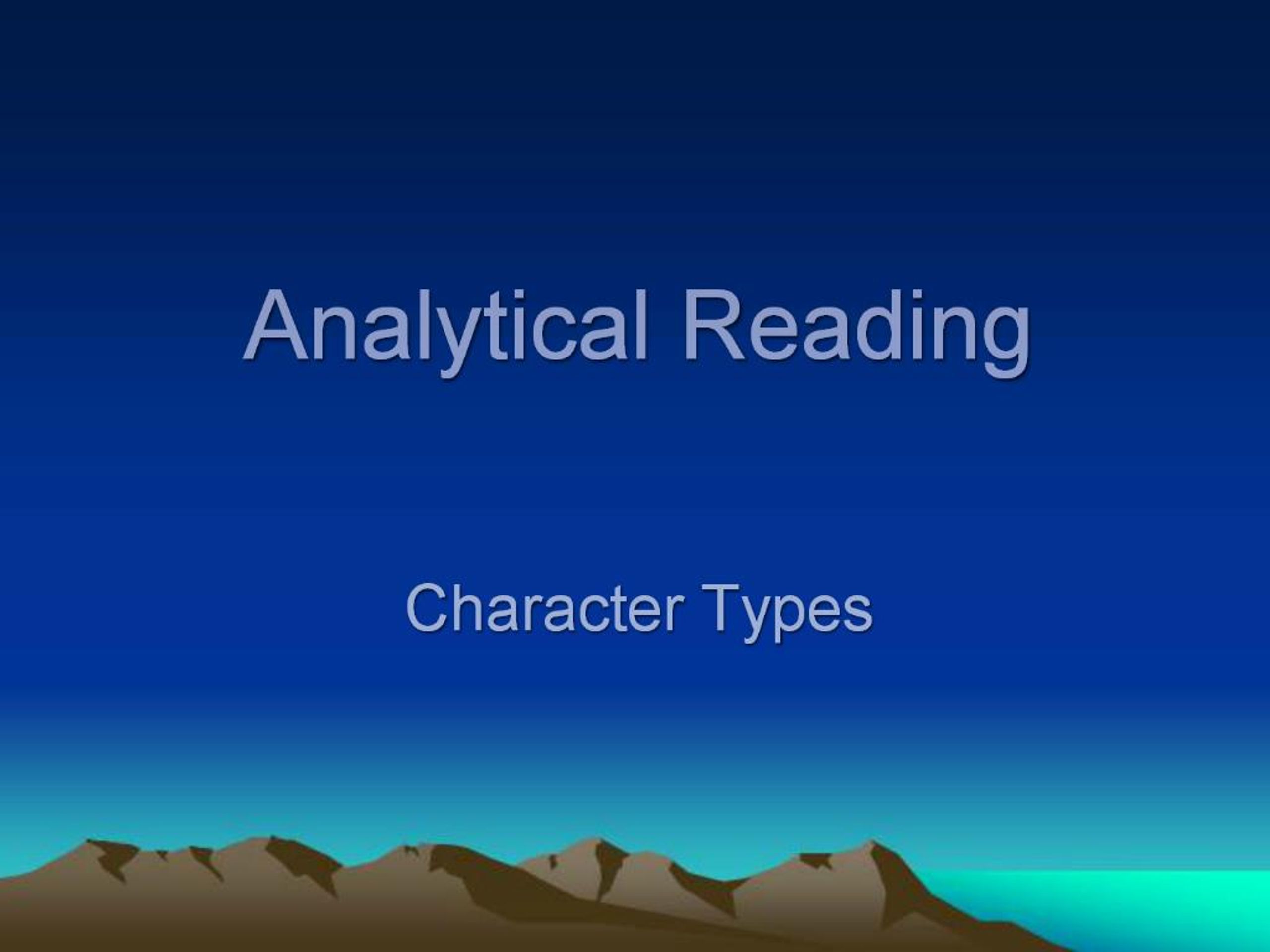 PPT - Understanding the Protagonist: Analytical Reading Insights ...