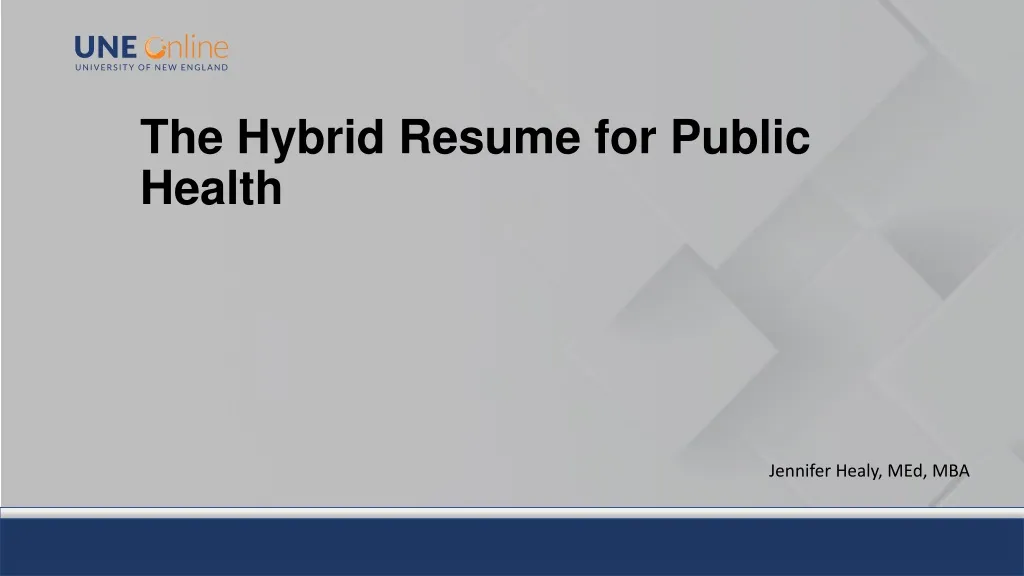 the hybrid resume for public health