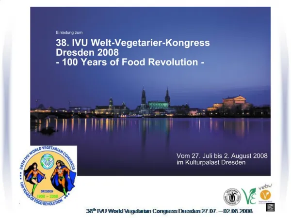 38. IVU Welt-Vegetarier-Kongress