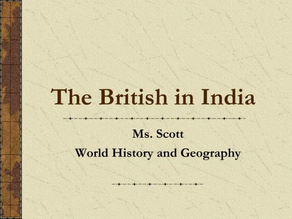 The British in India