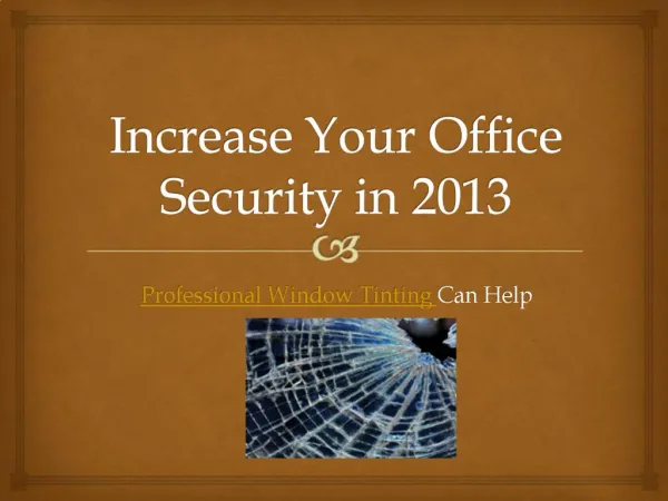 Increase Your Office Security in 2013 - Professional Window