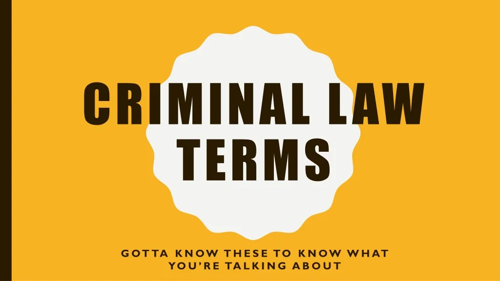 criminal law terms