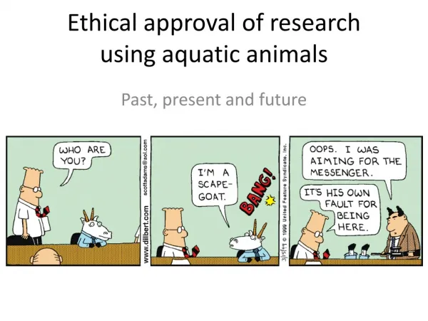 Ethical approval of research using aquatic animals