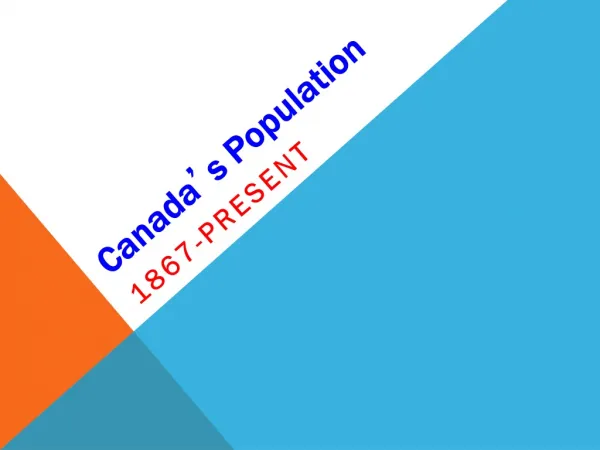 Canada ’ s Population