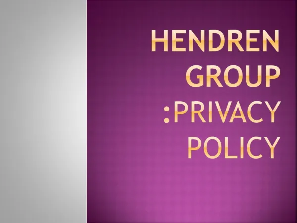 hendren group privacy policy