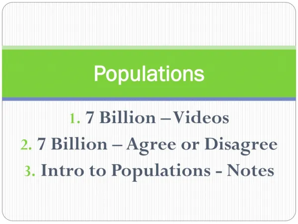 Populations